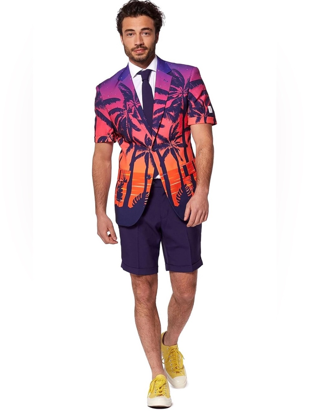 Opposuits Palm Sunset Suit Shorts Set 38R EU48 Prom Party Festival Tie